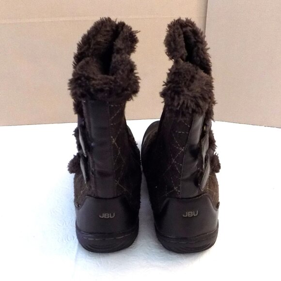 JBU Dark Brown Fur-Lined Ankle Boots - Picture 4 of 7
